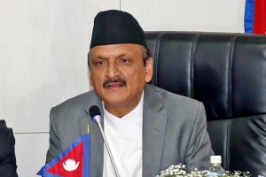 File: This image shows Minister Prakash Sharan Mahat: Photo: RSS