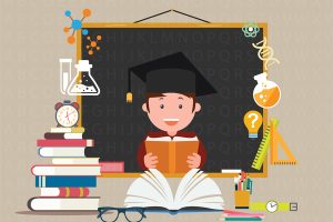 Education background open book knowledge back to school student